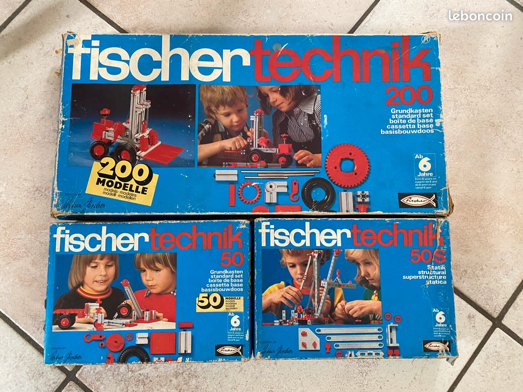 Lot jeux fischertechnik 200 50 50s (image 1)