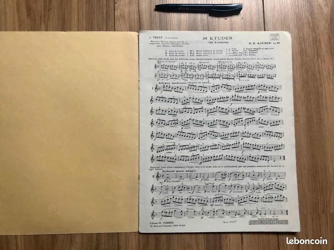 Partition 36 Etudes de violon - H.E Kayser op. 20 par Raoul Daniel (image 2)
