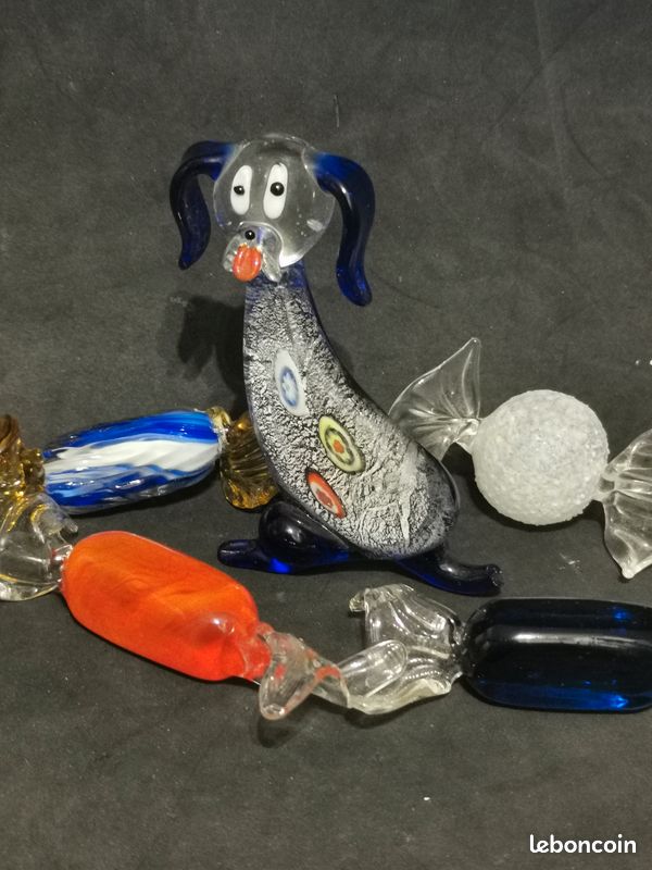 Lot de 5 pièces bibelots en verre de Murano (image 1)