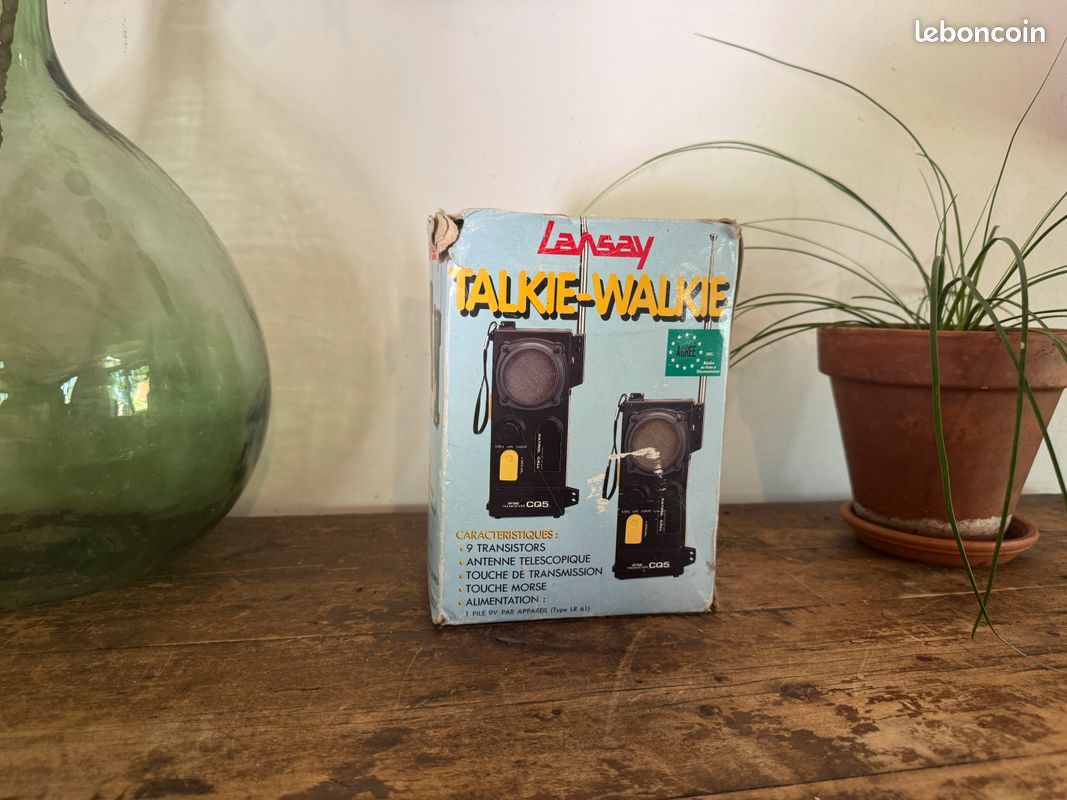 Paire De Talkies-walkies Vintage Spacephone GW-118-5B Dans Sa Boîte