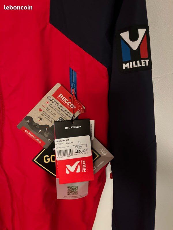 Veste GoreTex Millet - Trilogy, RECCO®, Taille S, rouge bleu-marine (image 4)