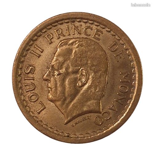 Collier Pièce De Monnaie Monaco 2 Francs Louis II Essai - Pierres Et Minéraux - Bijoux Collector