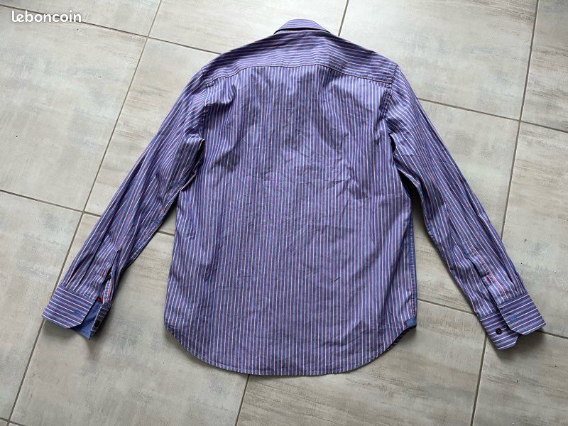 Chemise,Chemise rayée à manches courtes pour hommes,haut ample en coton