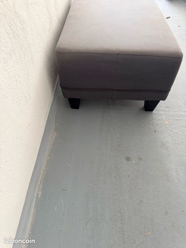 Banc ou bout de lit gris (image 3)