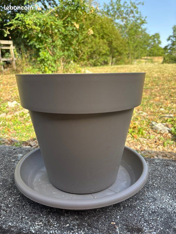 Pot de fleur avec coupelle (image 1)