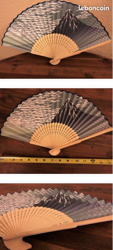 Antique Ventilateur Pliant Décor De Mariage Japandi Décor Vintage