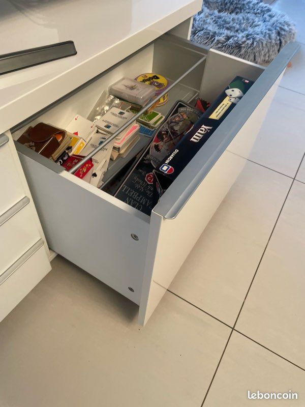 Meuble TV Besta IKEA blanc brillant (image 5)