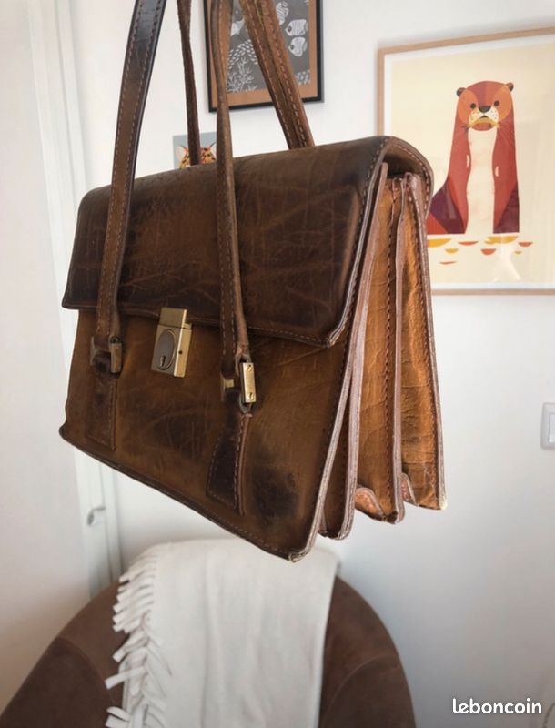 Sac à main cuir vintage (image 4)