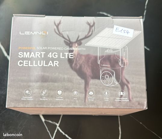 Lemnoi Caméra Trap Solaire Cellulaire 4G LTE, Carte SIM Intégrée
