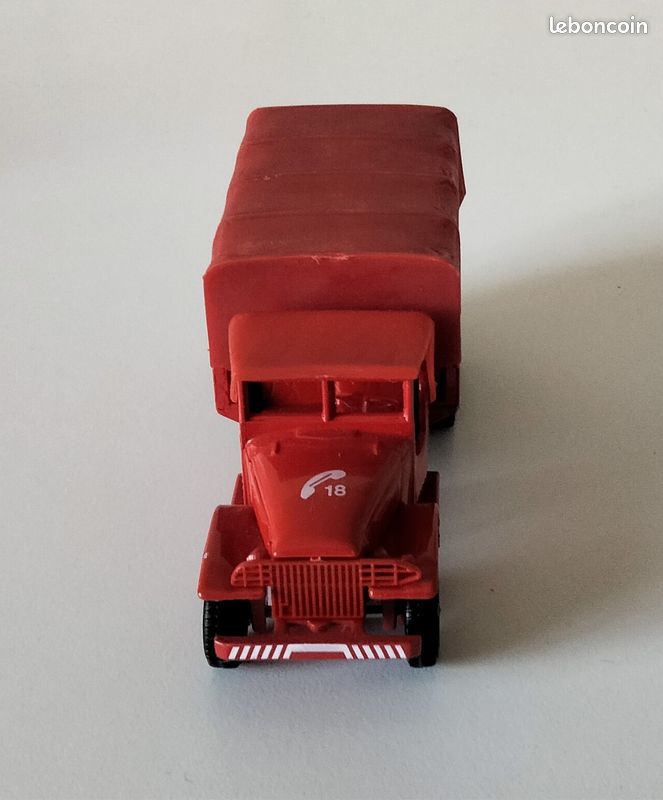 Miniature Solido Camion De Pompiers GMC - Échelle 1/50 - Année 1950 - Métal - Occasion - Collection Véhicule
