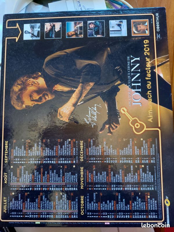 Calendrier poste johnny hallyday (image 1)