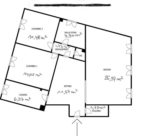 Appartement 3 pièce(s) 78 m²à vendre Asnieres-sur-seine