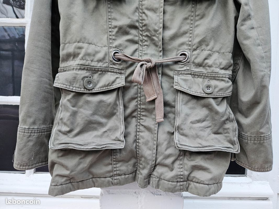 Veste Cintrée High Use Kaki Doublée Coton - Taille F 36 (équivalent USA 26), Comme Neuve, Occasion