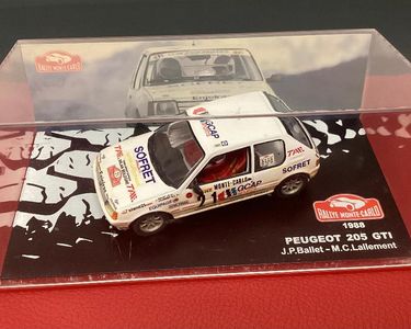 Miniature Peugeot 205 GTI Rallye Monte Carlo 1988 - Échelle 1/43 IXO Altaya, Occasion