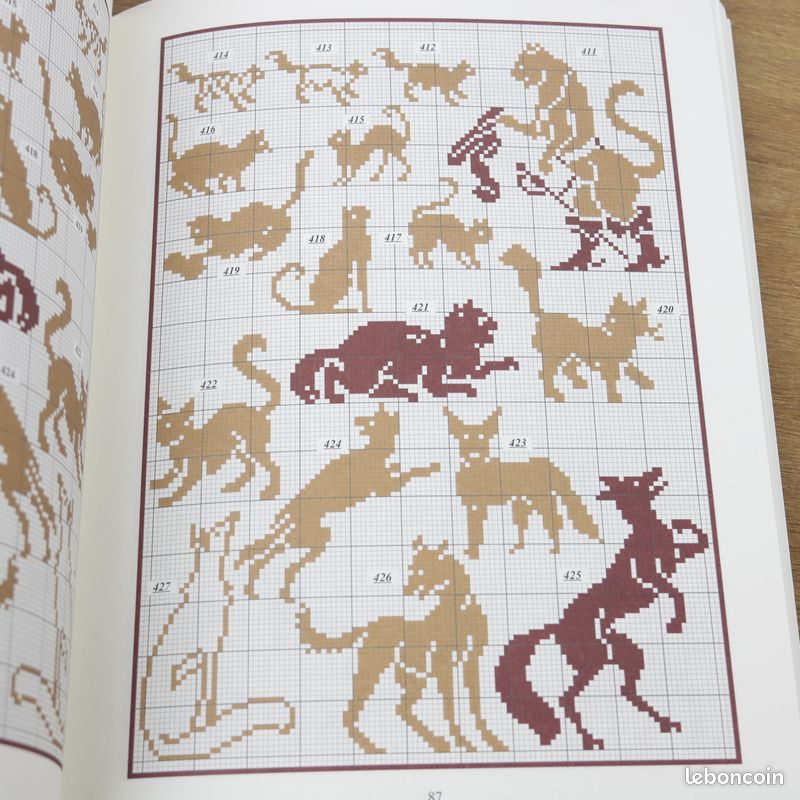 Coffret Répertoire des motifs + 6 grilles géantes - Valérie Lejeune - Editions de Saxe / Mango - Point de croix (image 4)