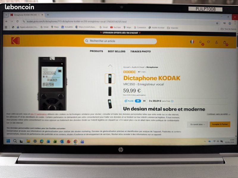 Dictaphone enregistreur vocal neuf - Kodak - sous emballage d’origine (image 2)