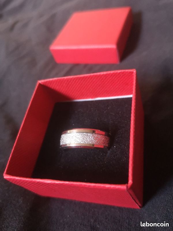 Bague design p OR Blanc diamant zircon (image 2)