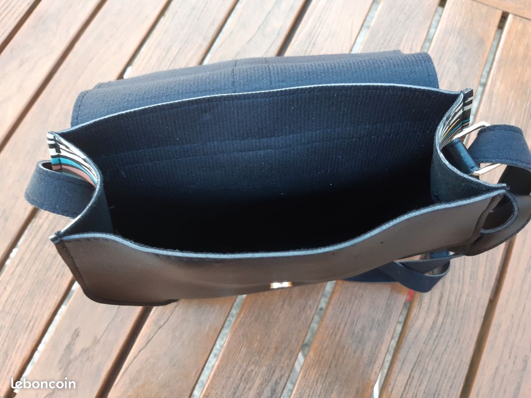 Sac à main noir et zébré neuf (image 4)