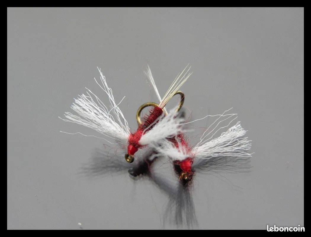 Mouches de pêche : 5 Spents rouges sur TIEMCO 16 (image 1)