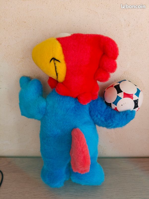 Peluche Footix 1998 – Mascotte Coupe Du Monde France – 10 Pouces – État Vintage