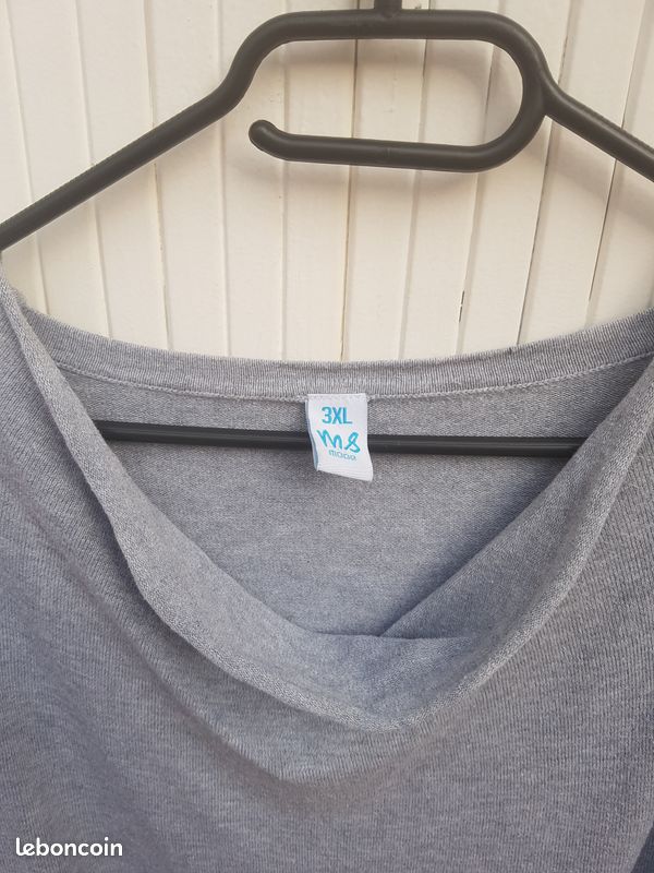 Pull gris clair (image 2)
