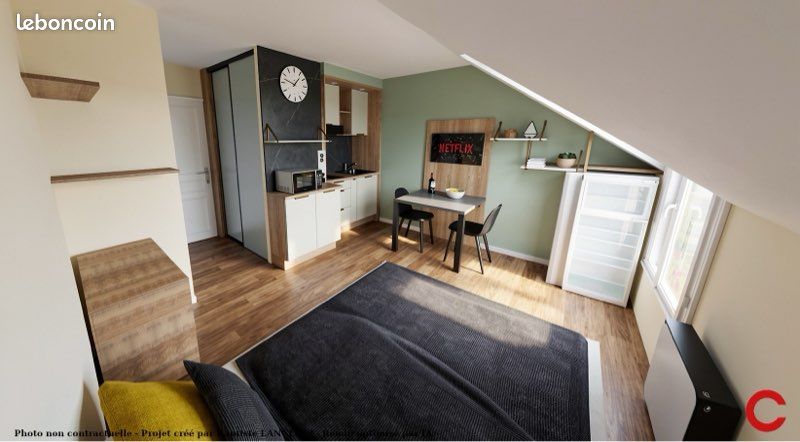 Appartement 1 pièce 19 m² · à Saint-Brieuc · 19 m² · 460 €