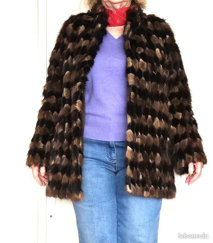 Veste En Vison Pour Femme - Taille 38-40 - Marron - Neuf Sans étiquettes