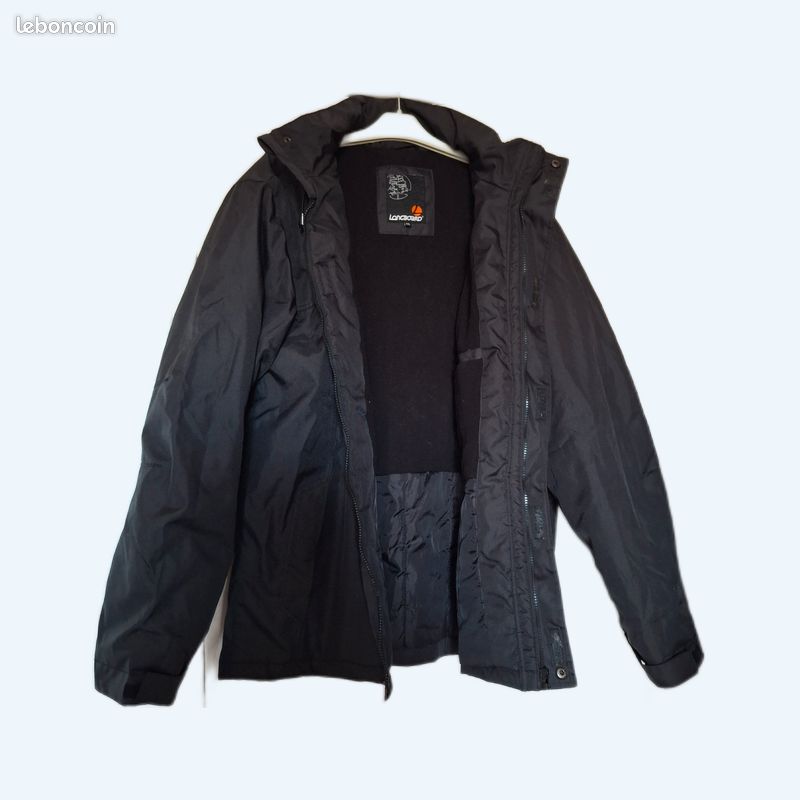 Manteau ski homme parka grise avec col fourrure - Opti Ski