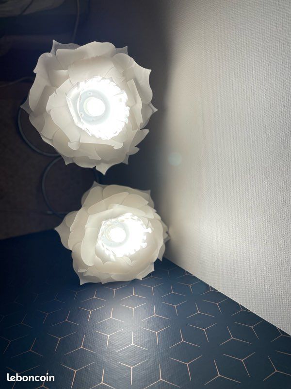 2 lampes de chevets forme fleurs (image 3)