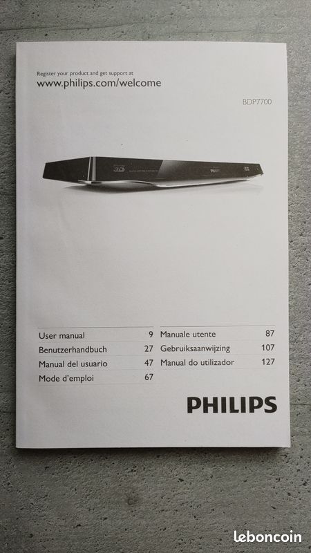 Philips - Manuel d'Utilisation du Lecteur Blu-Ray Disc 3D › BDP7700 - PC & Mac (image 3)