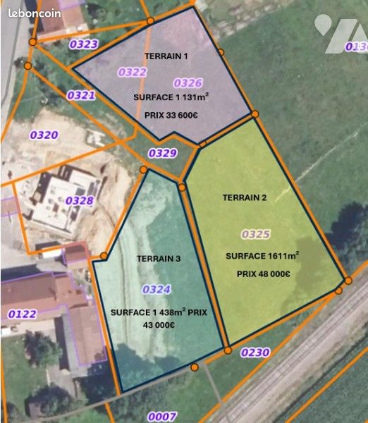 Terrain 1611 m² · aux Poulières · 1 611 m² · 48 000 €
