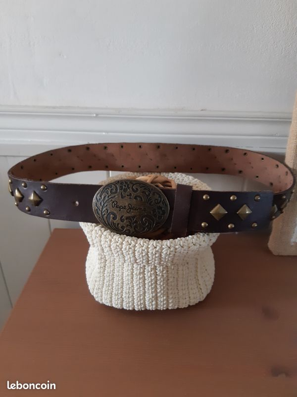 Ceinture femme pepe jeans neuve en cuir Accessoires Bagagerie