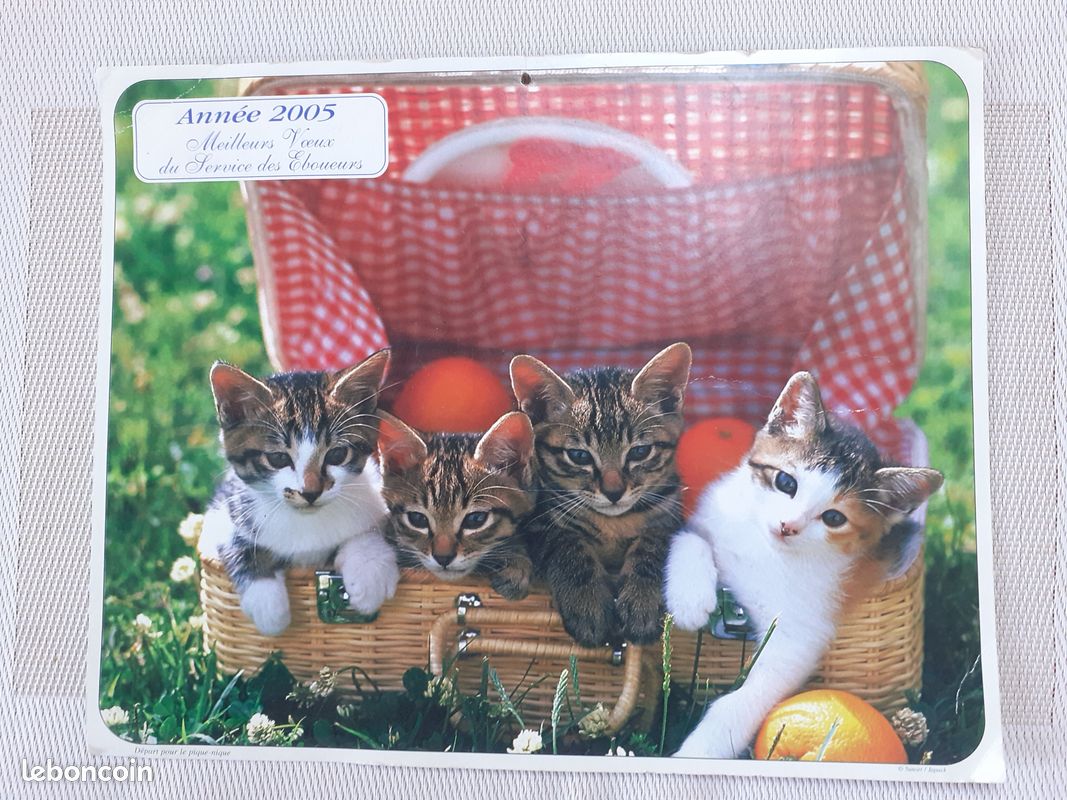 CALENDRIER ALMANACH DU FACTEUR LA POSTE 1994 J CARTIER BRESSON Bon état / CALENDRIER 2005 MOTIF CHATONS Bon état (image 3)