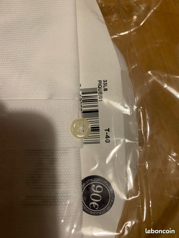 Chemise café coton neuve taille 40 Vêtements