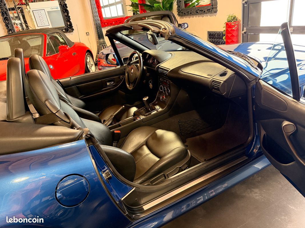 BMW Z3 2.8 6 Cylindres 193cv Phase 2 "PACK M" Bleu Topaze / Sièges Sport M Cuir Noir 01/2000 Seulement 90.000 km "ÉTAT NEUF" *LIVRAISON POSSIBLE (image 9)