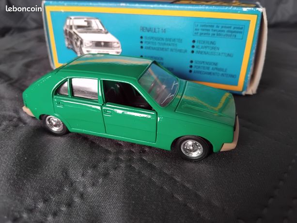 Modèle Réduit Solido Renault 14 Jaune à L'échelle 1/43 - Version Promotionnelle Sans Bouchon D'essence, Occasion Très Bon état