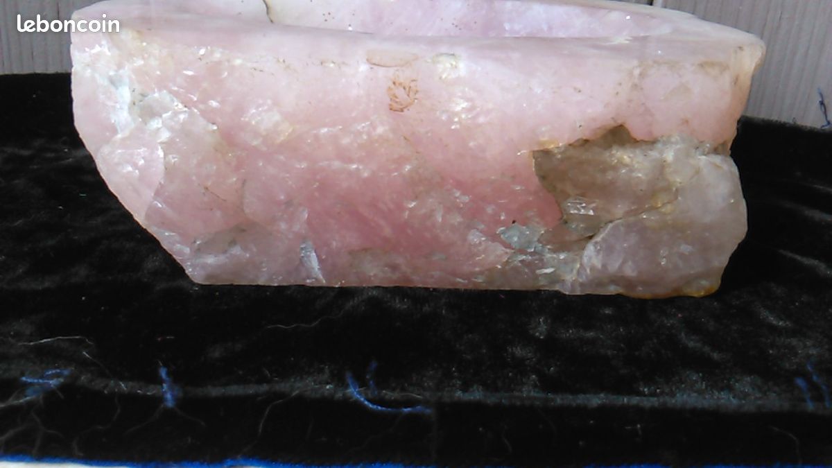 Quartz rose cendrier n°2 dimensions: 13,5x11x5,5cm (image 3)