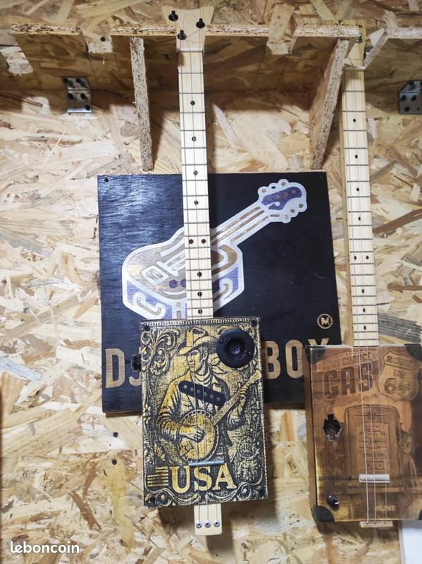 Cigarbox guitare "le cowboy au banjo" modèle unique (image 2)