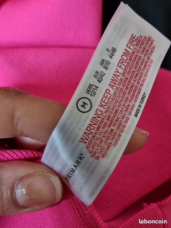 Haut été Femme Primark Rose - Taille 16, Dentelle, Manches 3/4, Neuf Avec étiquettes