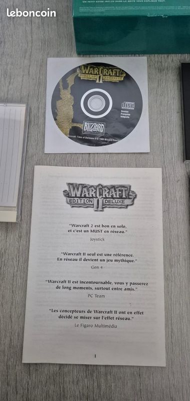 Warcraft II Deluxe Big Box PC - édition Collector 1995 - état TB Manuel Inclus