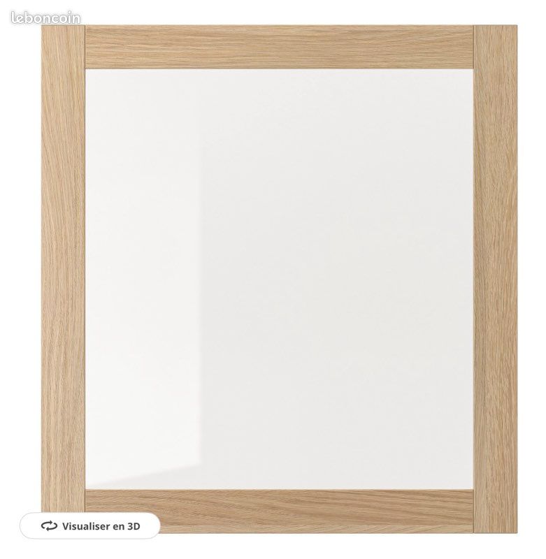 Porte vitrée Besta 60x64 chêne blanchi (image 1)
