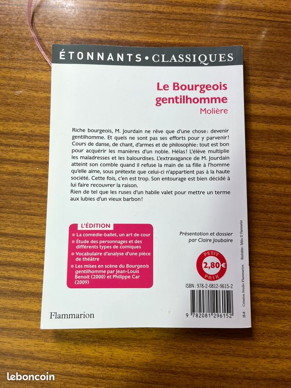 Livre: Le Bourgeois Gentilhomme (image 2)