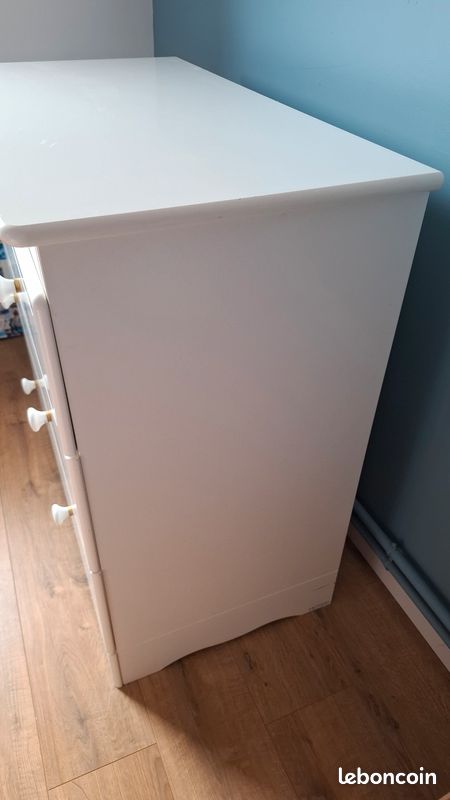 Commode 3 tiroirs blanc (image 4)