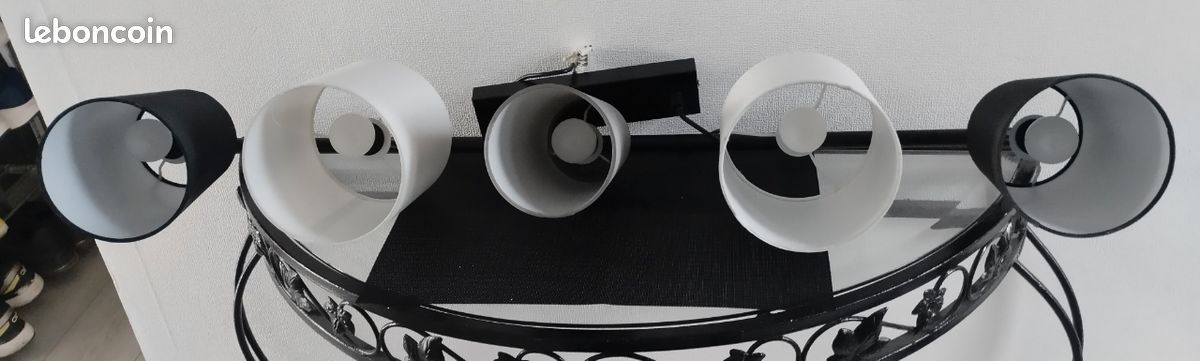 4075-054, Lampe à Suspension 5-flamme, Rétro, Vintage