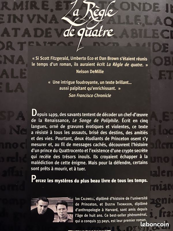 La Règle de Quatre - I. Caldwell (image 3)