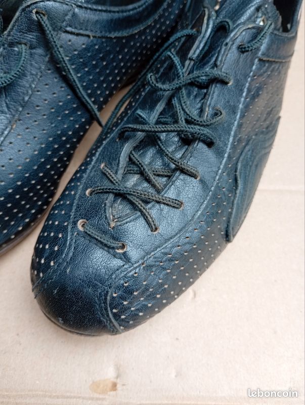Chaussures de cyclisme cuir vintage RIVAT France EU40 OCCASION