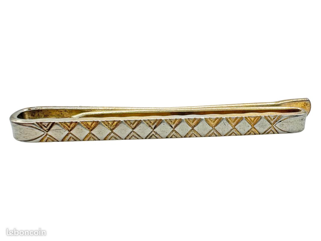 PINCE A CRAVATE,Smooth--Pince à cravate française pour hommes, dessin carré Laser, épingle à
