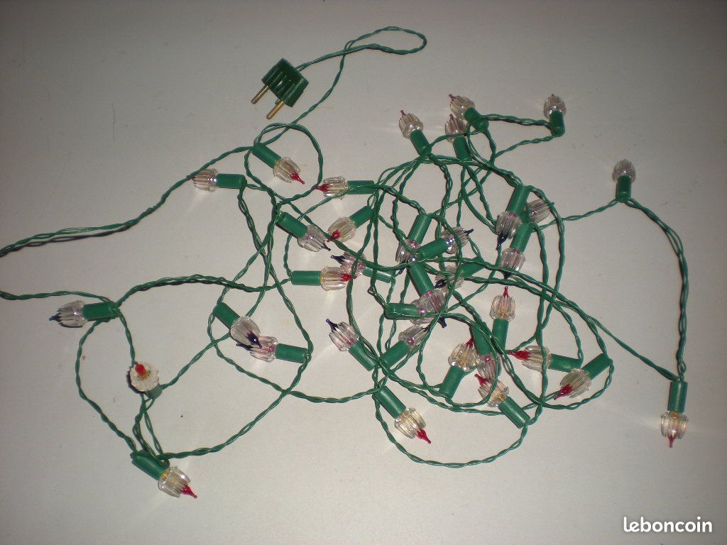 Ancienne Guirlande Électrique 50 lampes Pour Sapin de