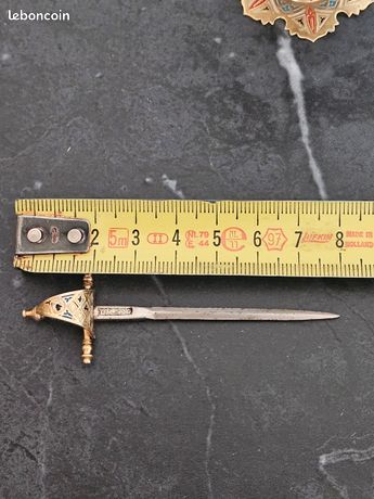 Lot De 5 Piques Apéritif En Forme D'épée – Toledo Années 70 – Doré Brillant Métal – Vintage