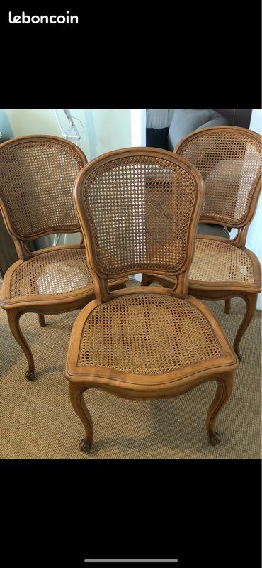 Chaise ancienne en cannage (image 2)